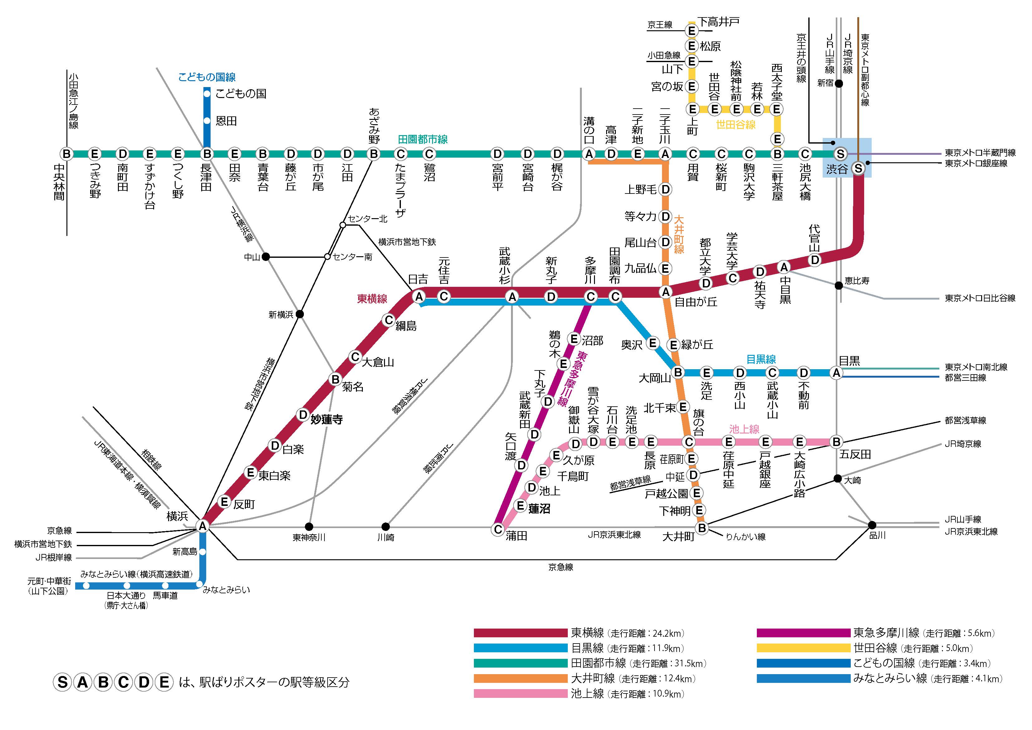 東急線路線図